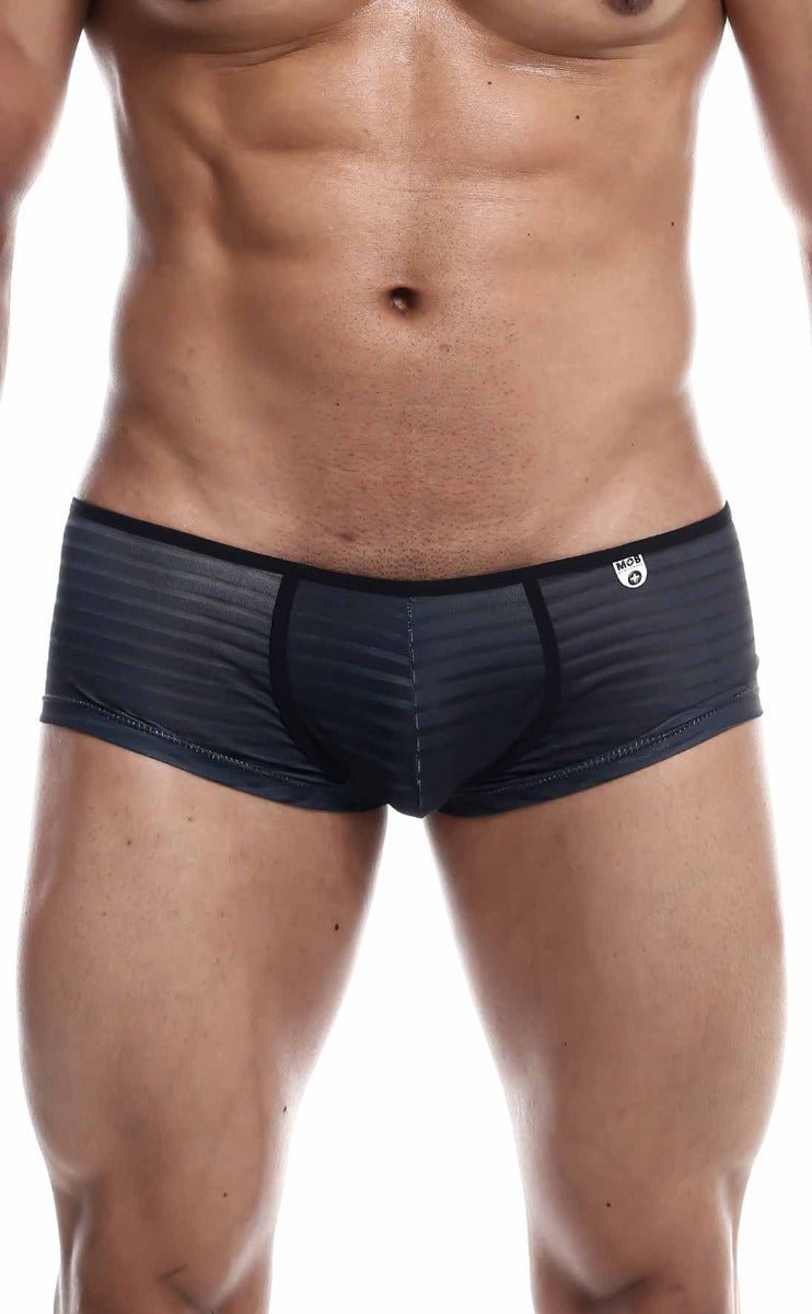 MALEBASICS MOB Boyshort | Men’s Striped Mesh Athletic Underwear