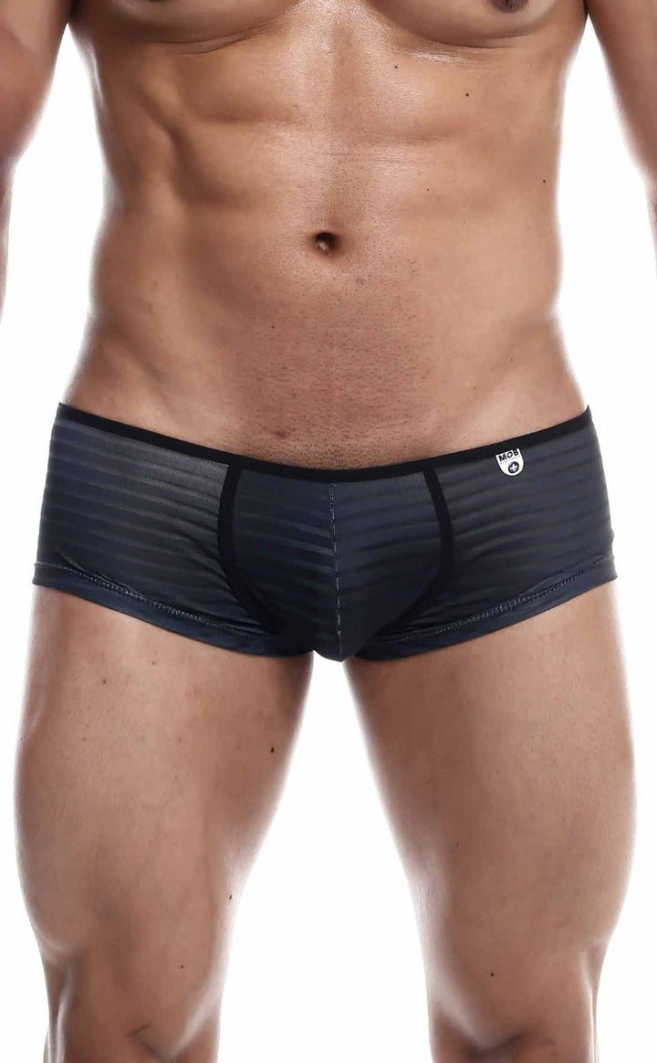 MALEBASICS MOB Boyshort | Men’s Striped Mesh Athletic Underwear