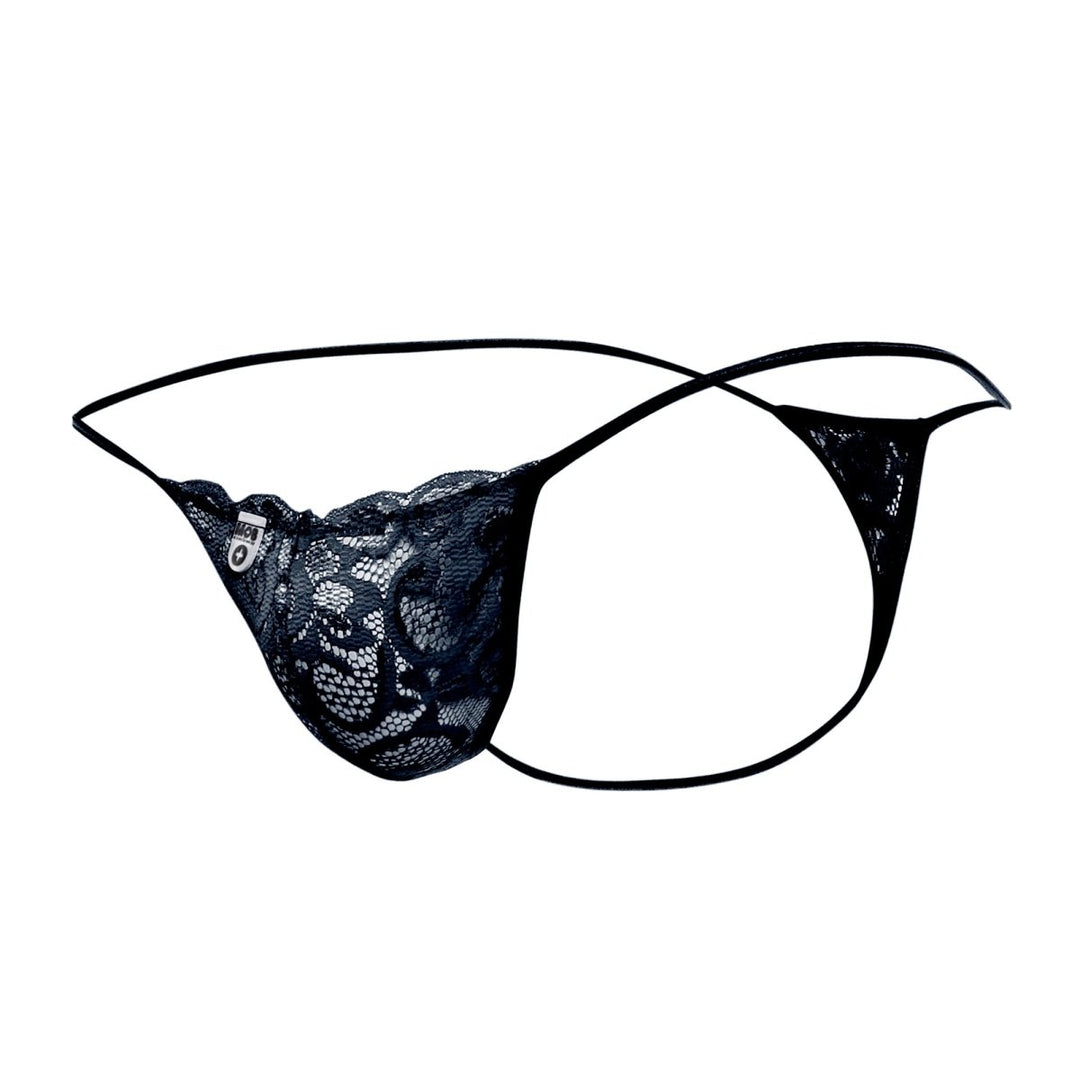 MOB Men's Lace Thong — Black | Sheer Lace Men's Underwear by MaleBasics