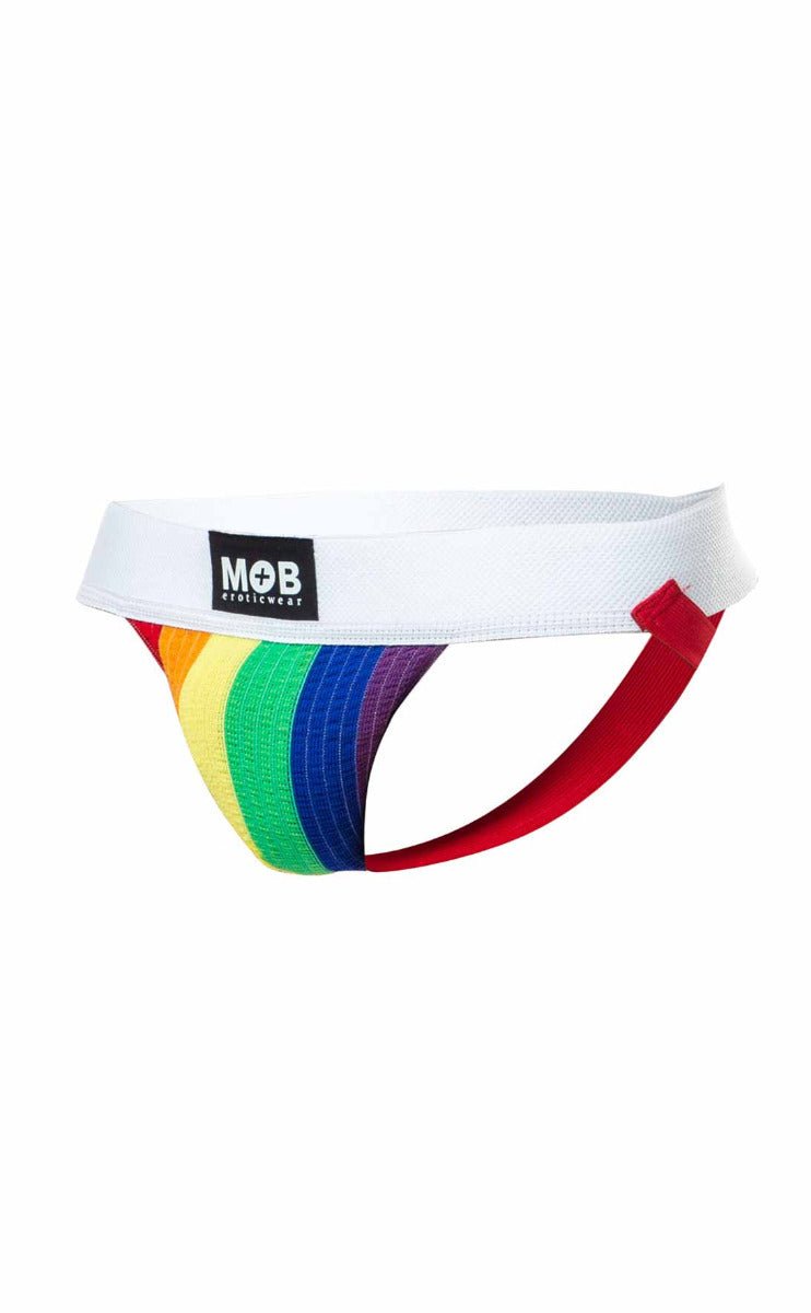 MALEBASICS Pride Flag Colors Jockstrap | Rainbow Ribbed Athletic Underwear