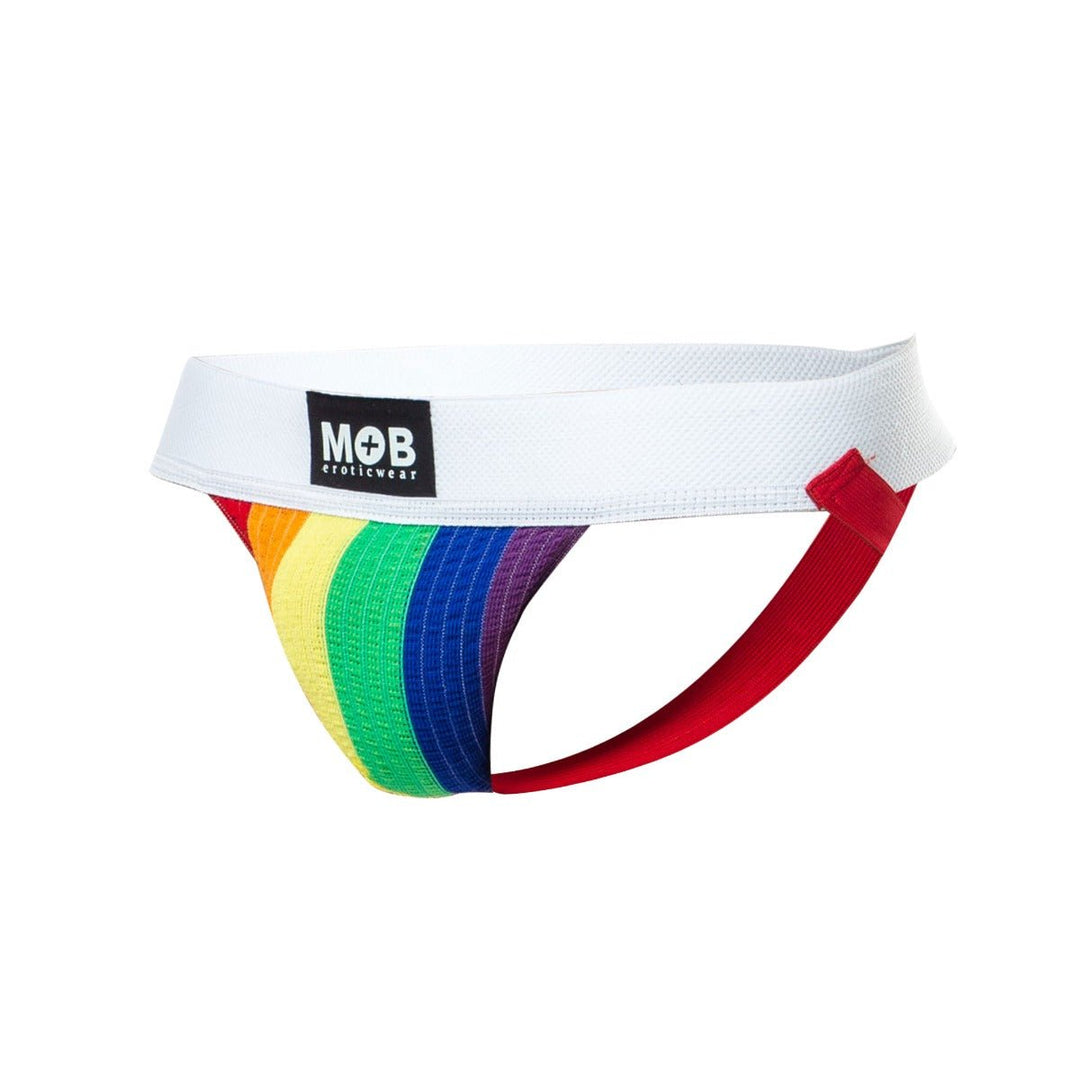 MALEBASICS Pride Flag Colors Jockstrap | Rainbow Ribbed Athletic Underwear