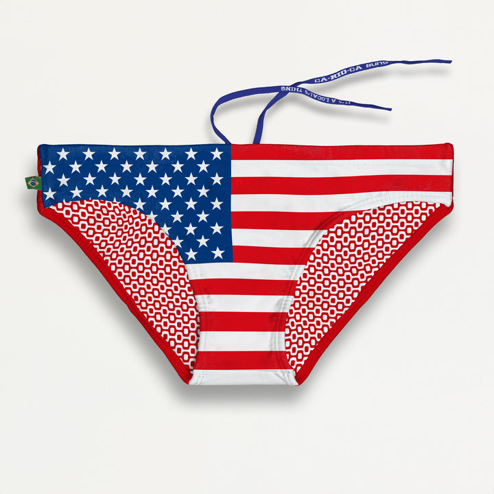 CA-RIO-CA Team USA Flag Print Sunga – handcrafted Brazilian men's swimwear USA flag design