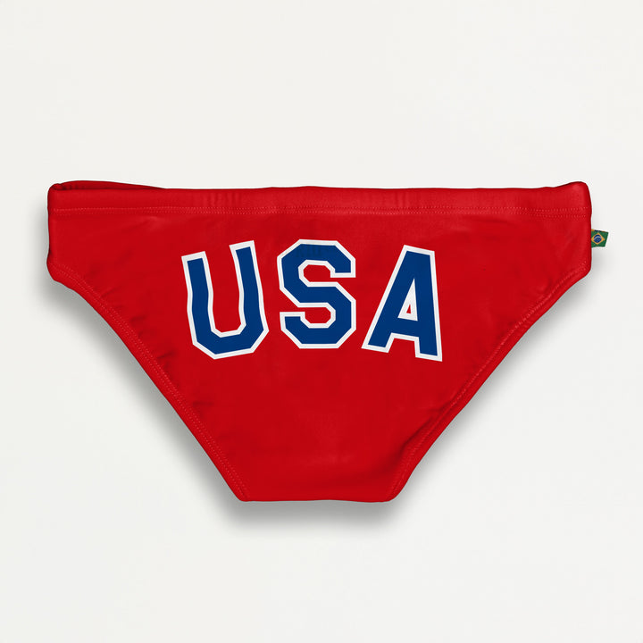CA-RIO-CA Team USA Flag Print Sunga – handcrafted Brazilian men's swimwear USA flag design
