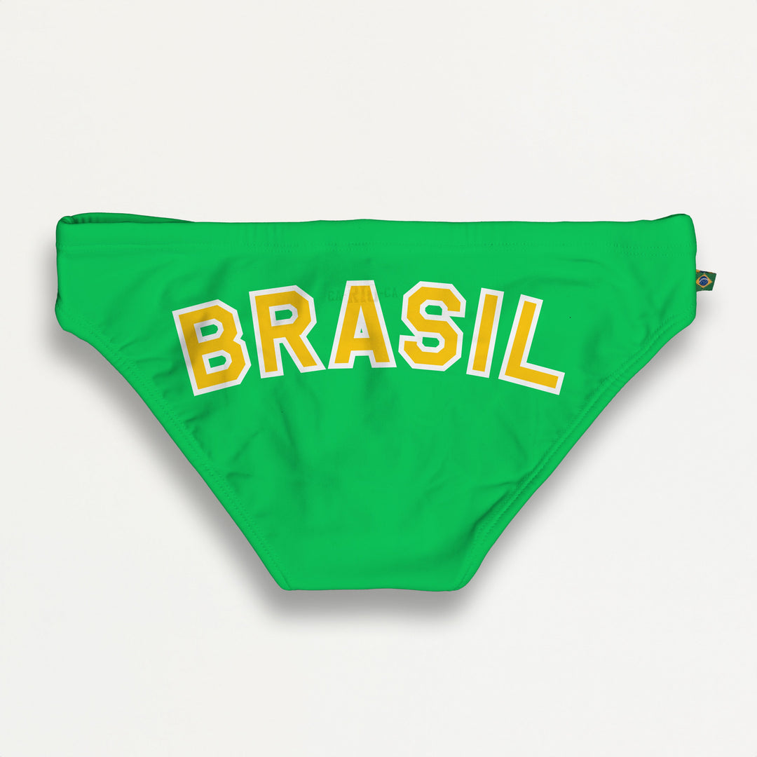 CA-RIO-CA Men's TEAM BRASIL FLAG SUNGA Designer Brazilian Sunga Swimwear in 