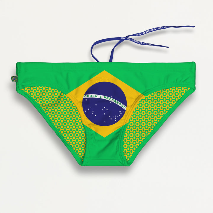 CA-RIO-CA Men's TEAM BRASIL FLAG SUNGA Designer Brazilian Sunga Swimwear in 