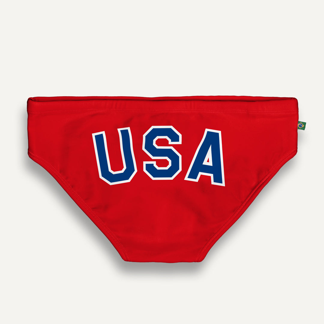 CA-RIO-CA Team USA Flag Print Sunga – handcrafted Brazilian men's swimwear USA flag design