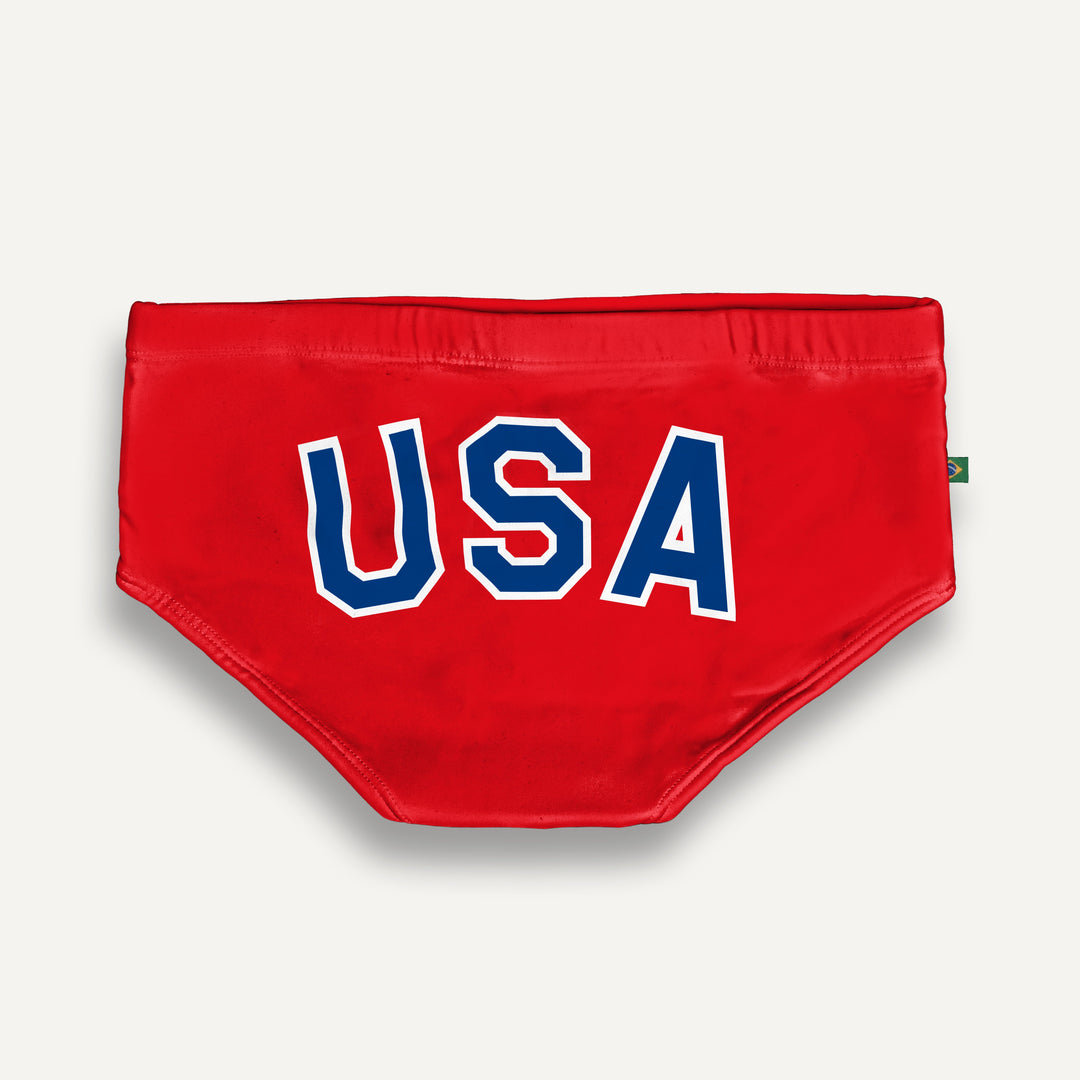 CA-RIO-CA Team USA Flag Print Sunga – handcrafted Brazilian men's swimwear USA flag design
