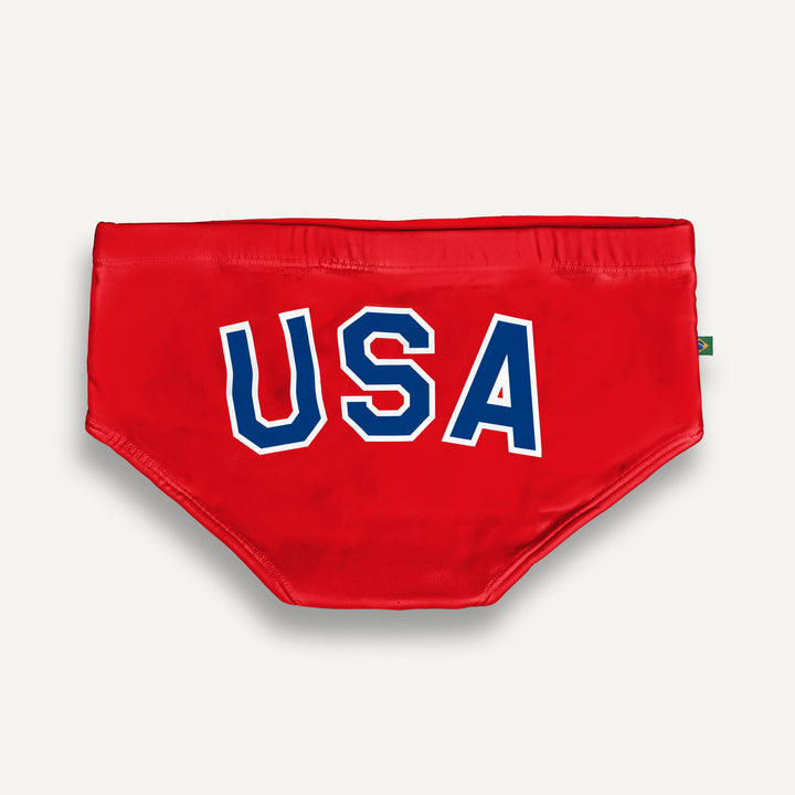 CA-RIO-CA Team USA Flag Print Sunga – handcrafted Brazilian men's swimwear USA flag design