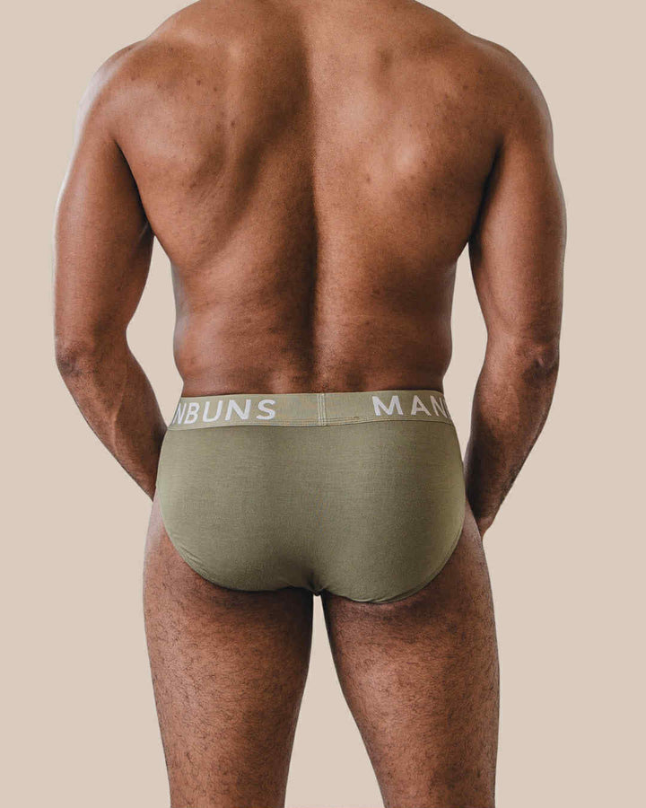 Men's Olive Green Brief Underwear