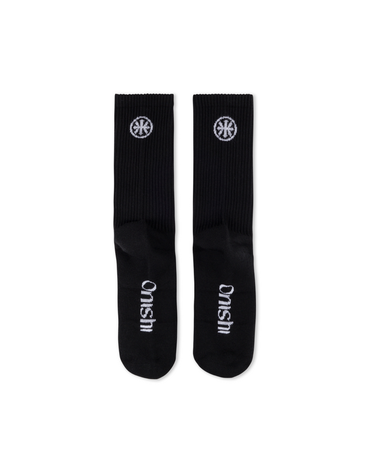 Onishi Gym Sock — Black | Men's Crew Gym Socks