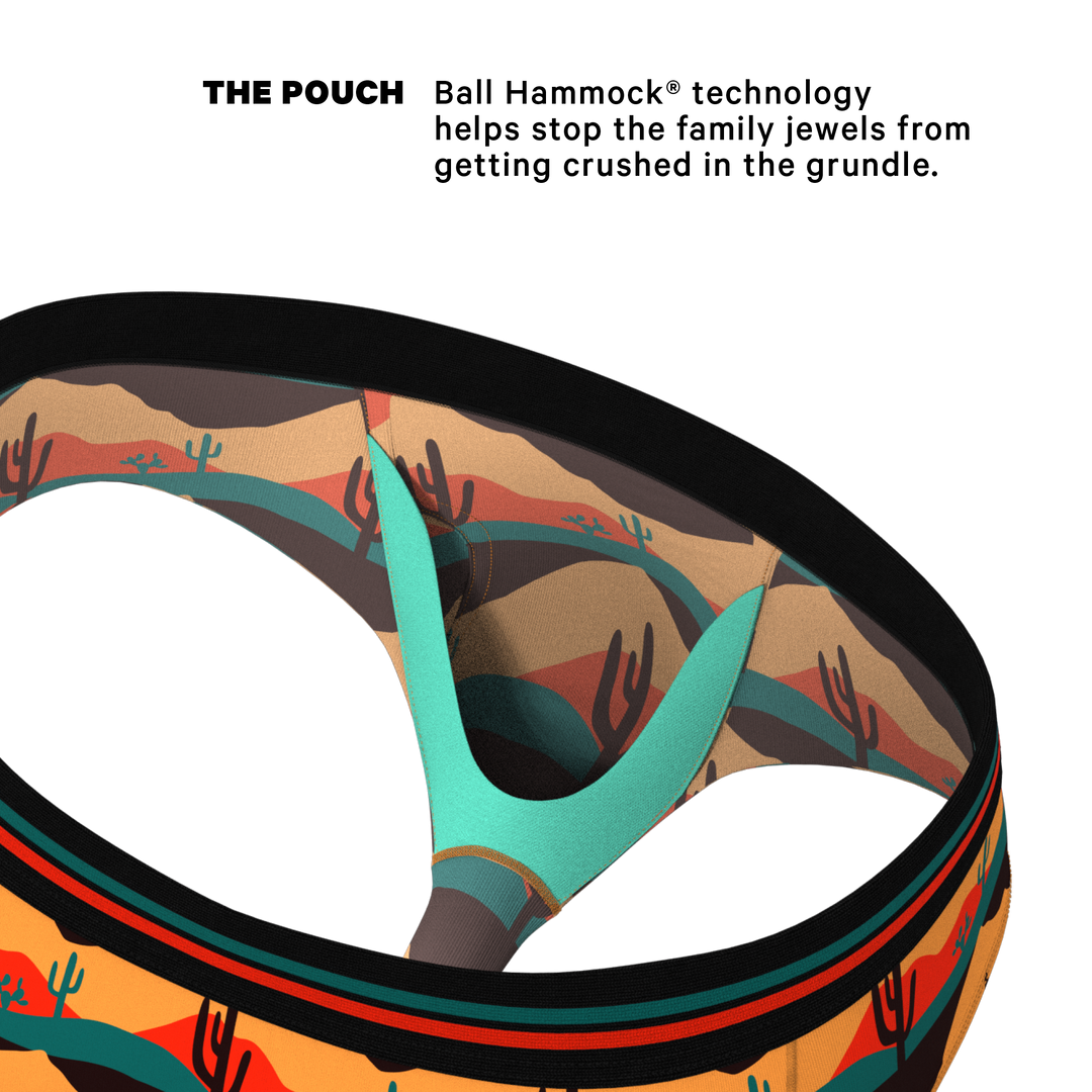 The Arizona Dawn: Desert Scene Briefs with Ball Hammock® Pouch