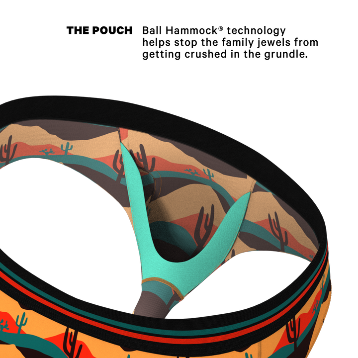 The Arizona Dawn: Desert Scene Briefs with Ball Hammock® Pouch