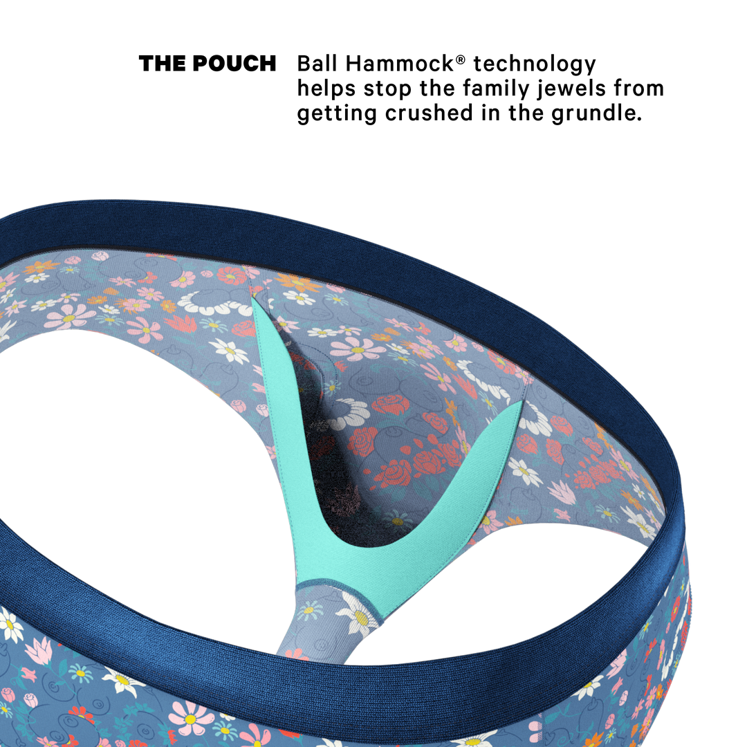 The Gardening Nips Ball Hammock® Pouch Briefs - Shinesty Busty Floral Underwear