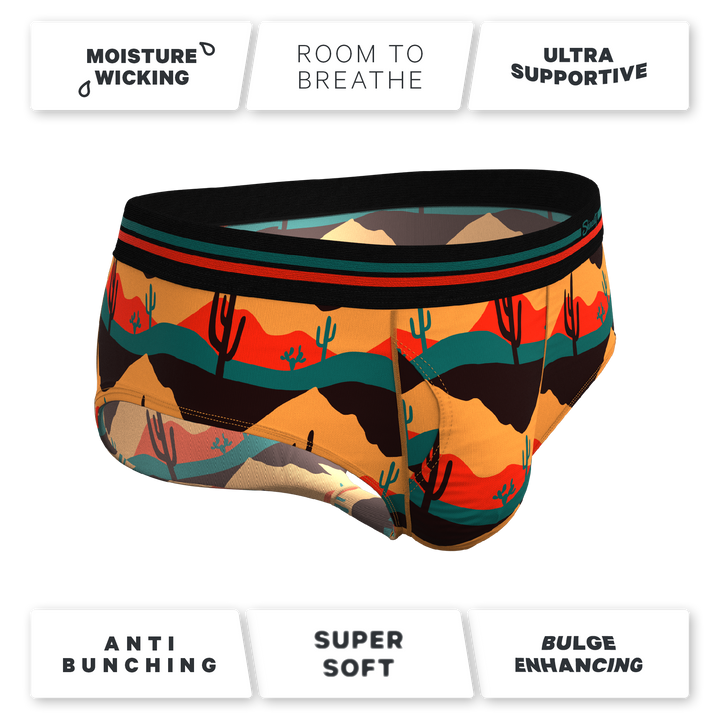 The Arizona Dawn: Desert Scene Briefs with Ball Hammock® Pouch