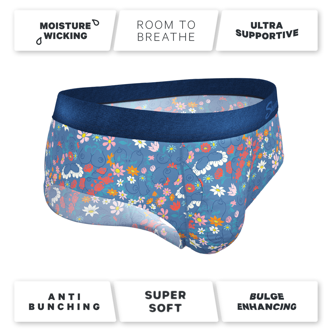 The Gardening Nips Ball Hammock® Pouch Briefs - Shinesty Busty Floral Underwear