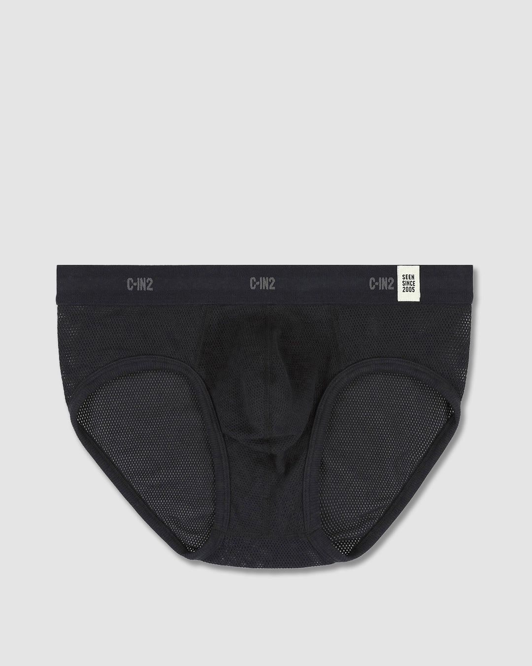C-IN2 Rough Knit Mid Rise Brief in Black – men's briefs