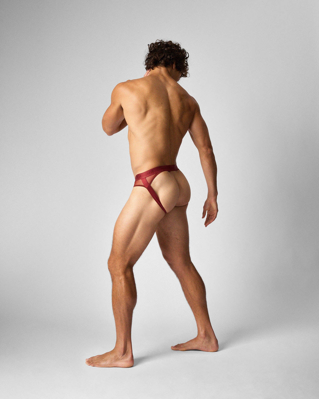 TEAMM8 Score Sheer Slim Jockstrap in Shiraz – sheer-panel men's jockstrap