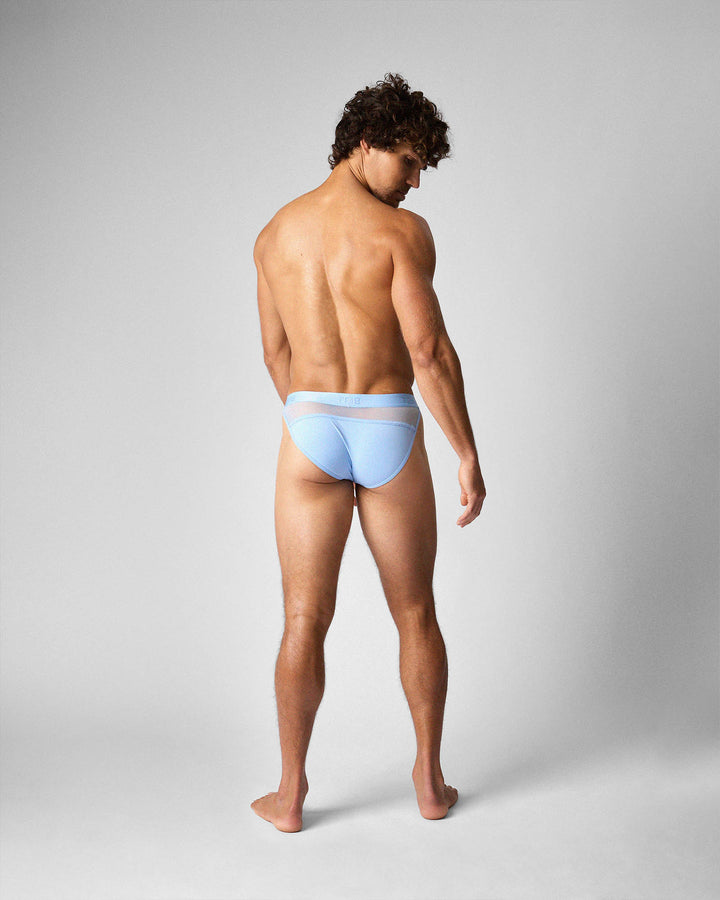TEAMM8 Score Sheer Sports Brief in Arctic Blue – bold sheer sports brief