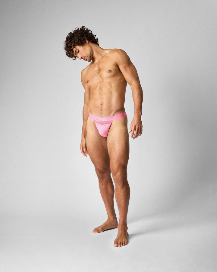 TEAMM8 Score Sheer Sports Brief in Blush – bold sheer sports brief