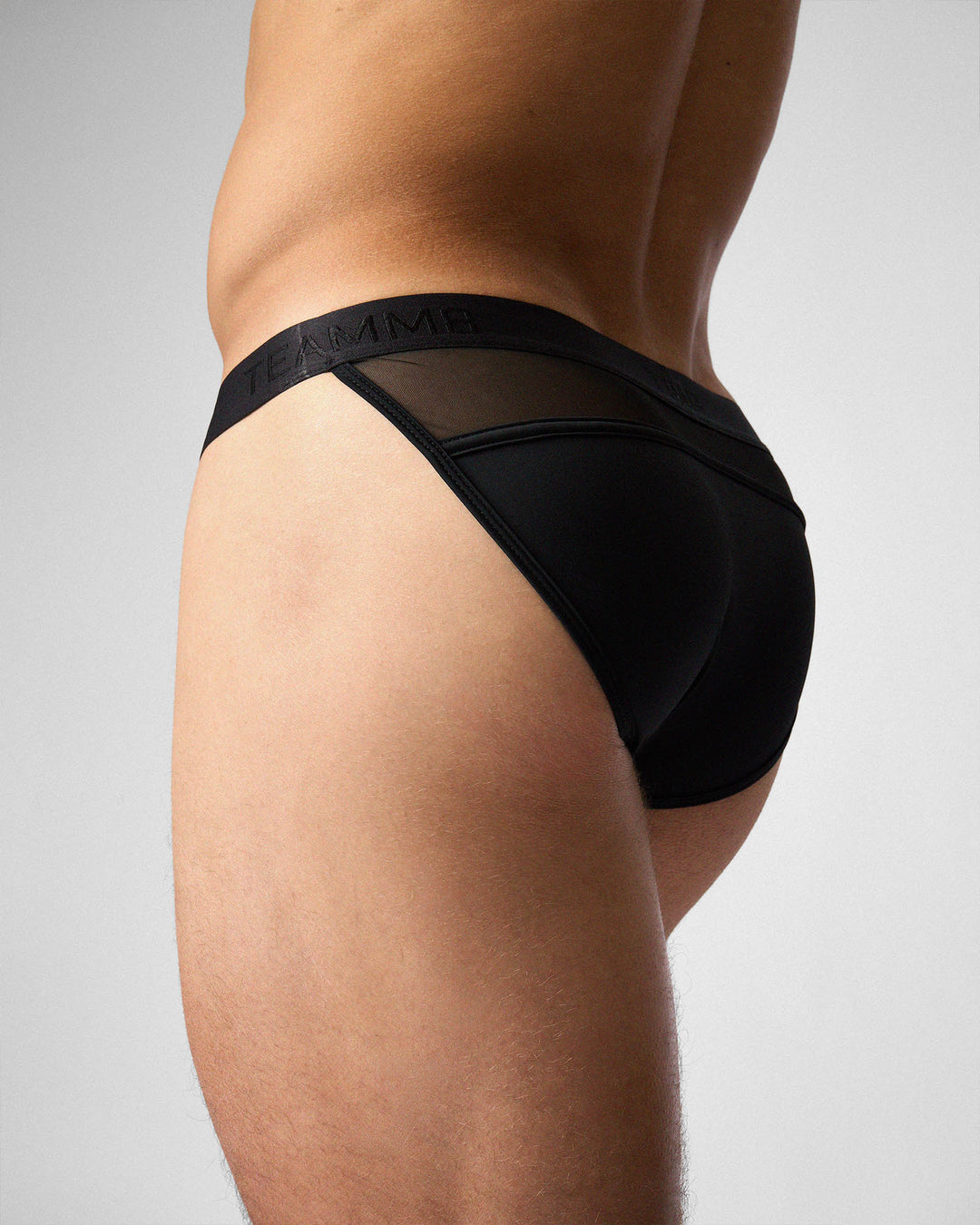 TEAMM8 Score Sheer Sports Brief in Onyx – bold sheer sports brief