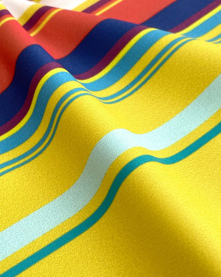 C-IN2 Swim Brief in red yellow horizontal stripes – men's low-rise striped swim brief
