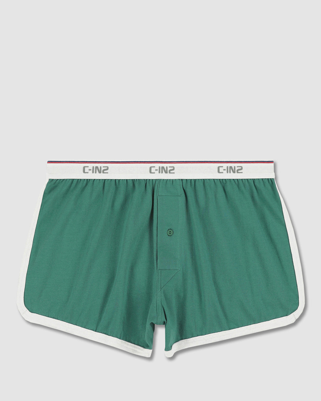 C-IN2 Throwback Runner Boxer in fern green – men's vintage cotton runner boxer short